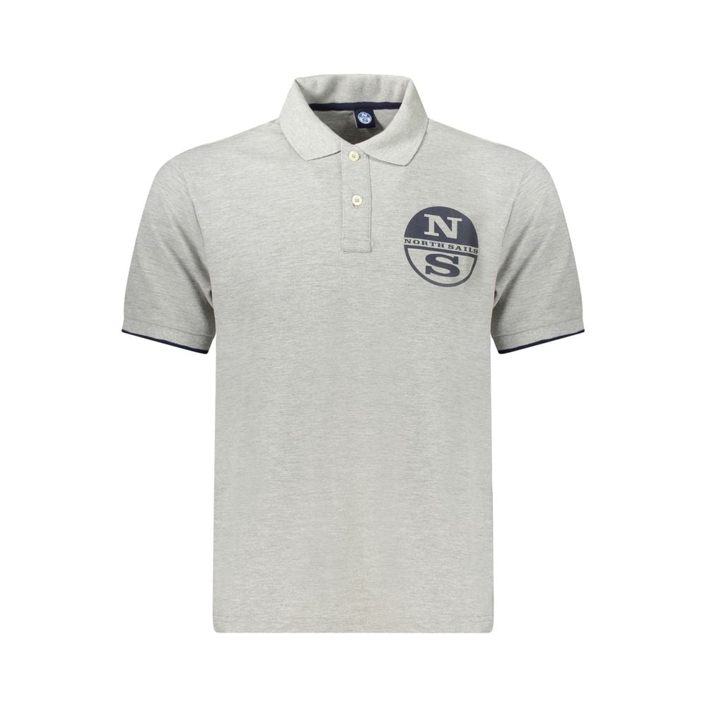 North Sails Gray Cotton Polo Shirt