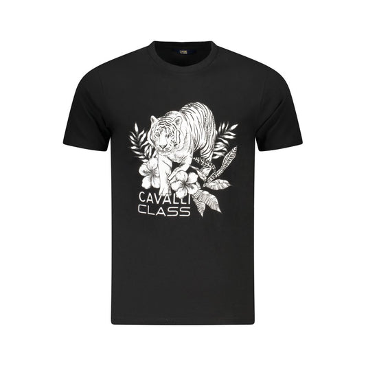 Cavalli Class Black Cotton T-Shirt