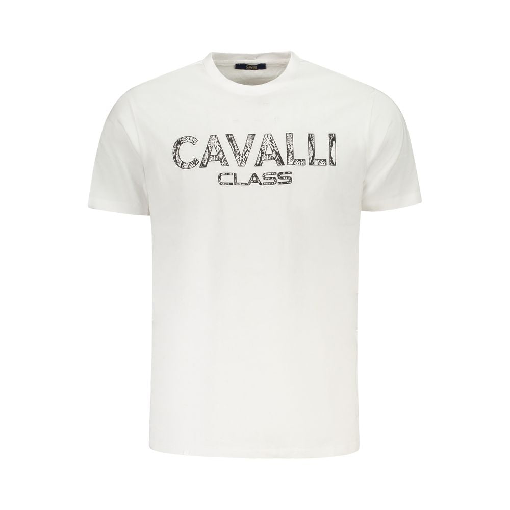 Cavalli Class White Cotton T-Shirt