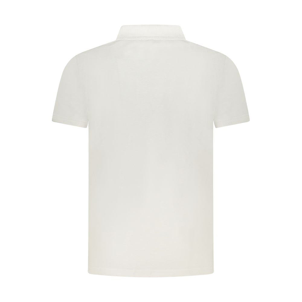 Cavalli Class White Cotton Polo Shirt