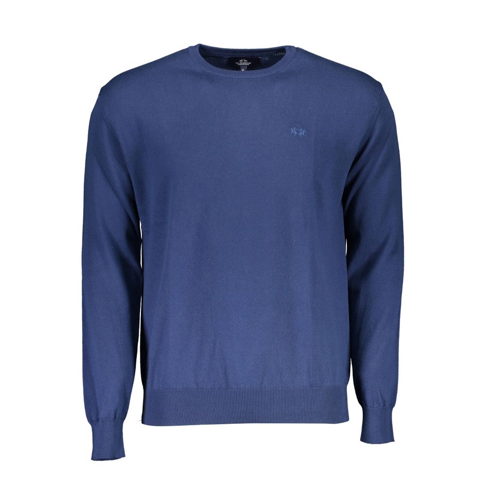 La Martina Blue Cotton Sweater