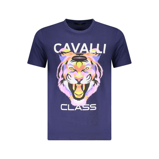 Cavalli Class Blue Cotton T-Shirt