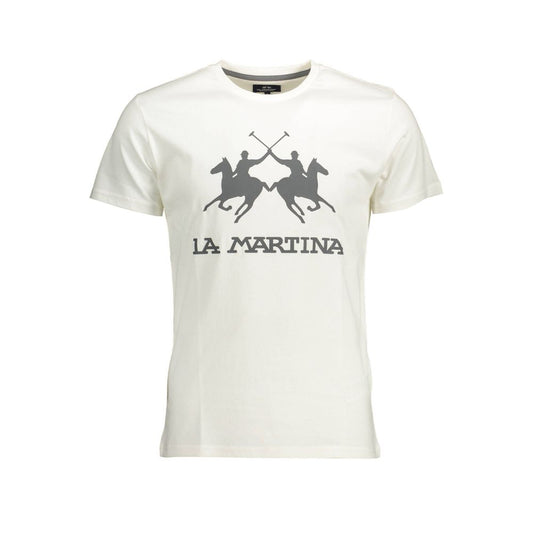 La Martina White Cotton T-Shirt