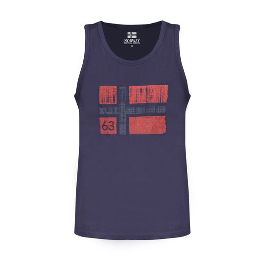 Norway 1963 Blue Cotton Tank Top