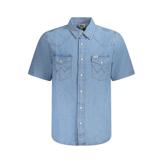 Wrangler Blue Cotton Shirt