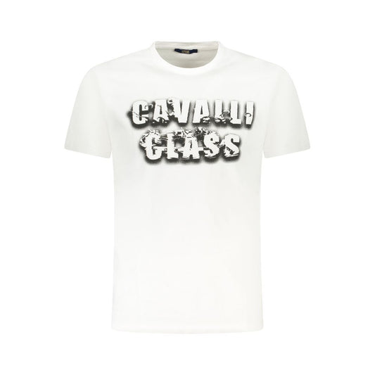 Cavalli Class White Cotton T-Shirt