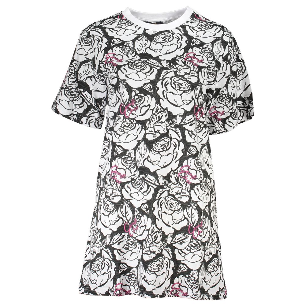 Cavalli Class White Cotton Dress
