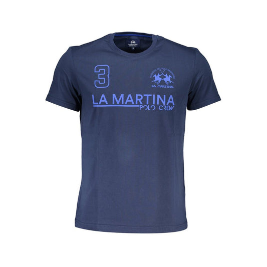La Martina Blue Cotton T-Shirt