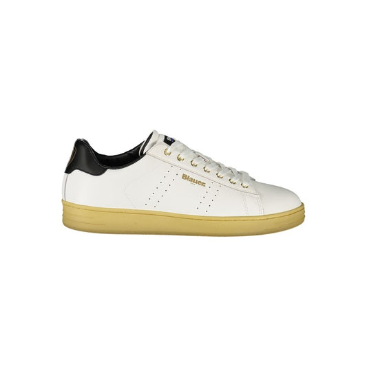 Blauer White Polyester Sneaker