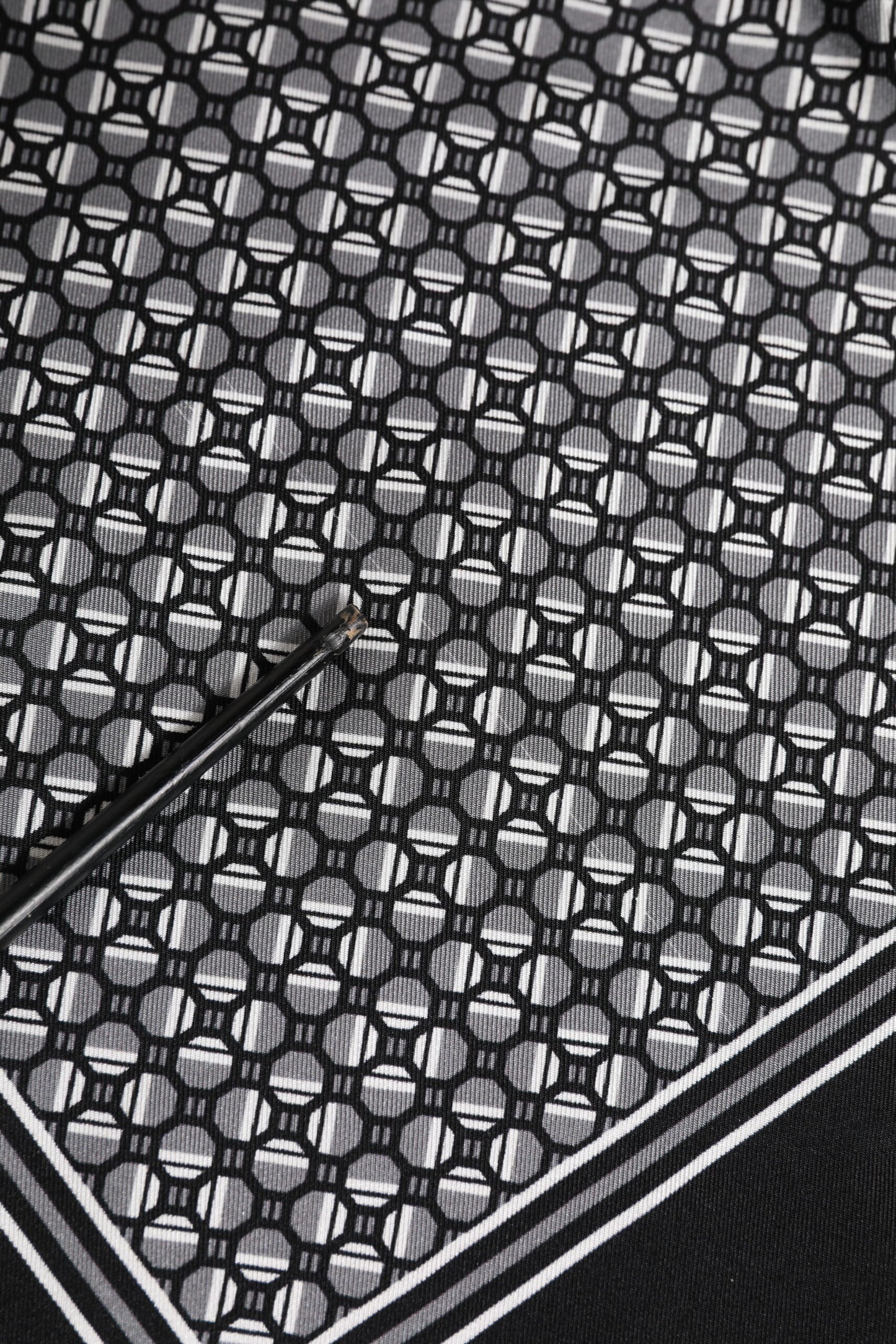 Dolce & Gabbana Black White Patterned Square Foulard Scarf