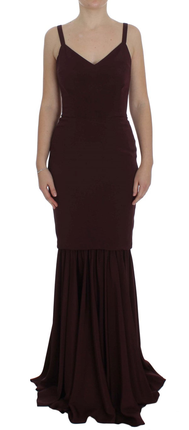 Dolce & Gabbana Elegant Bordeaux Sheath Dress