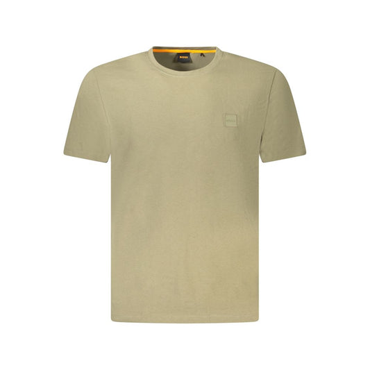 Hugo Boss Green Cotton T-Shirt