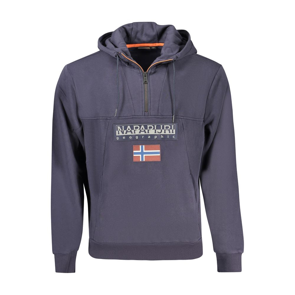 Napapijri Blue Organic Cotton Men Sweater