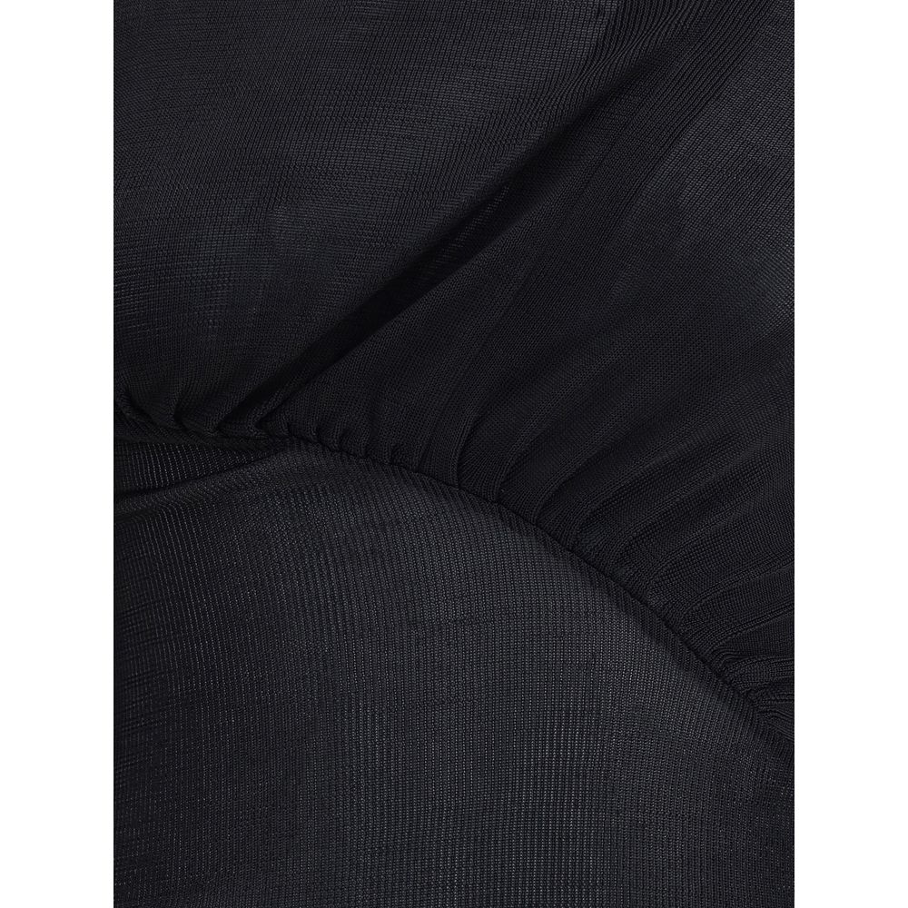 Self-Portrait Black Viscose Top