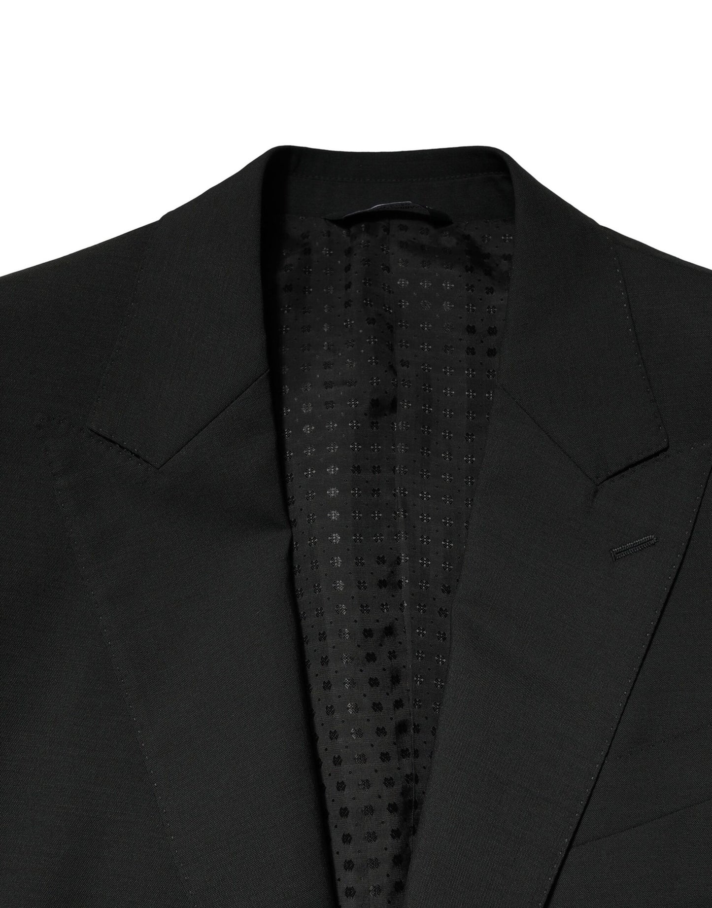 Dolce & Gabbana Black Wool 2 Piece Single Breasted Suit