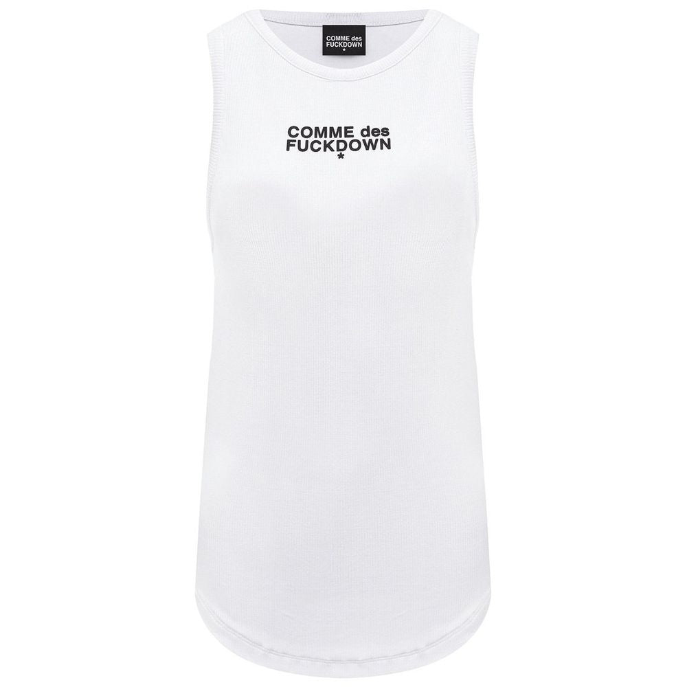Comme Des Fuckdown White Cotton T-Shirt