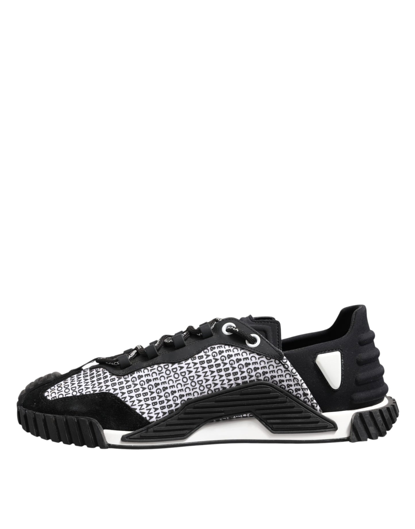 Dolce & Gabbana Black Logo Lace Up Low Top NS1 Sneakers Shoes