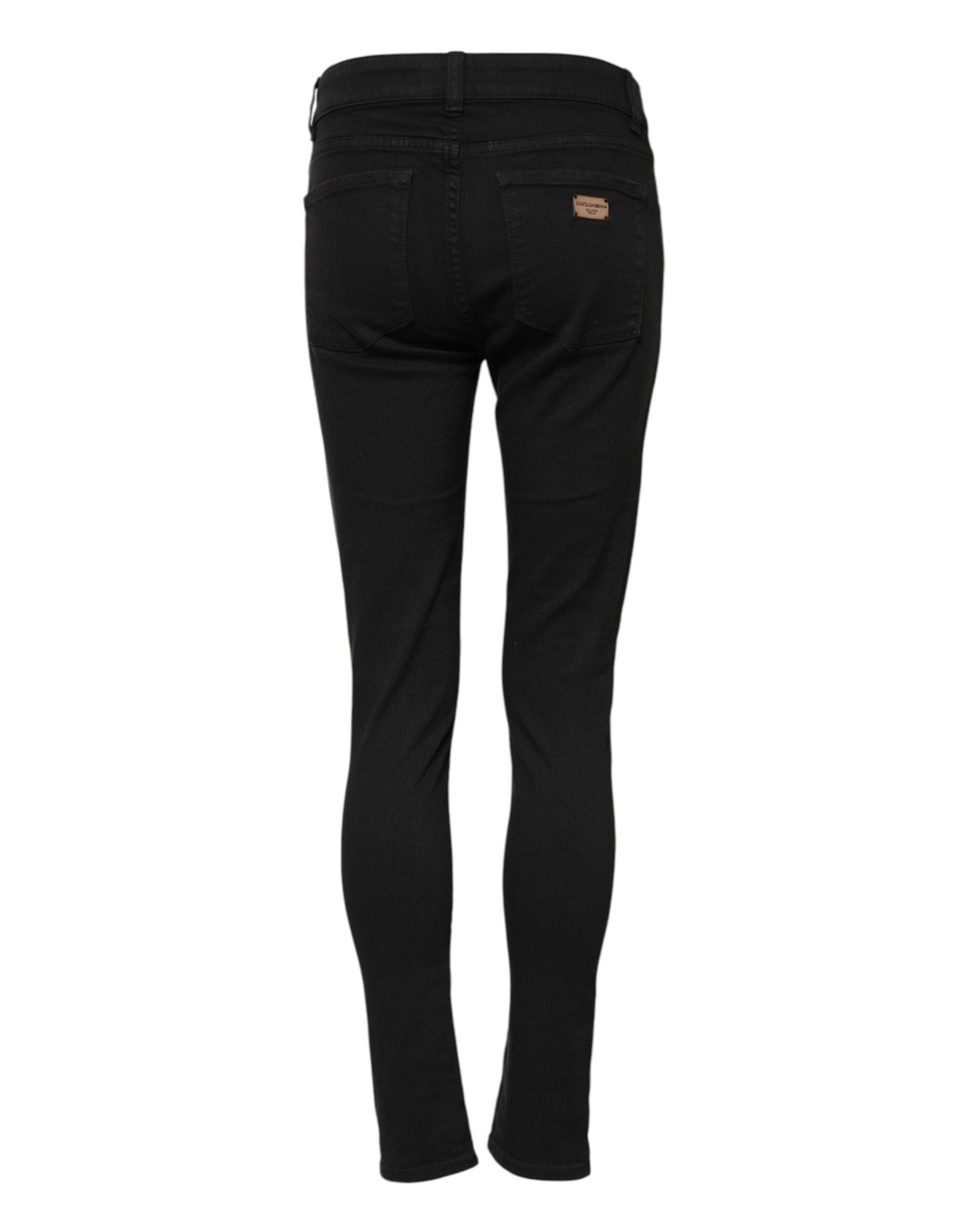 Dolce & Gabbana Black Cotton Stretch Slim Fit Denim Jeans