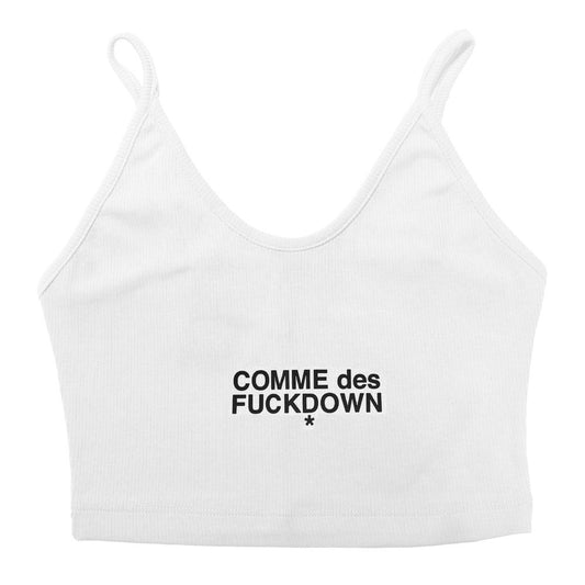 Comme Des Fuckdown White Cotton T-Shirt