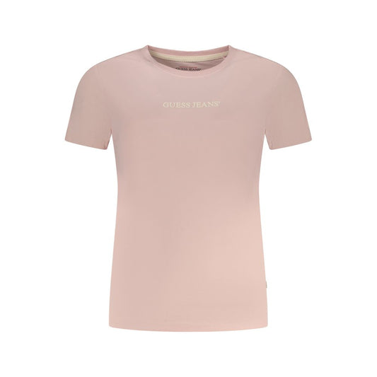 Guess Jeans Pink Cotton T-Shirt