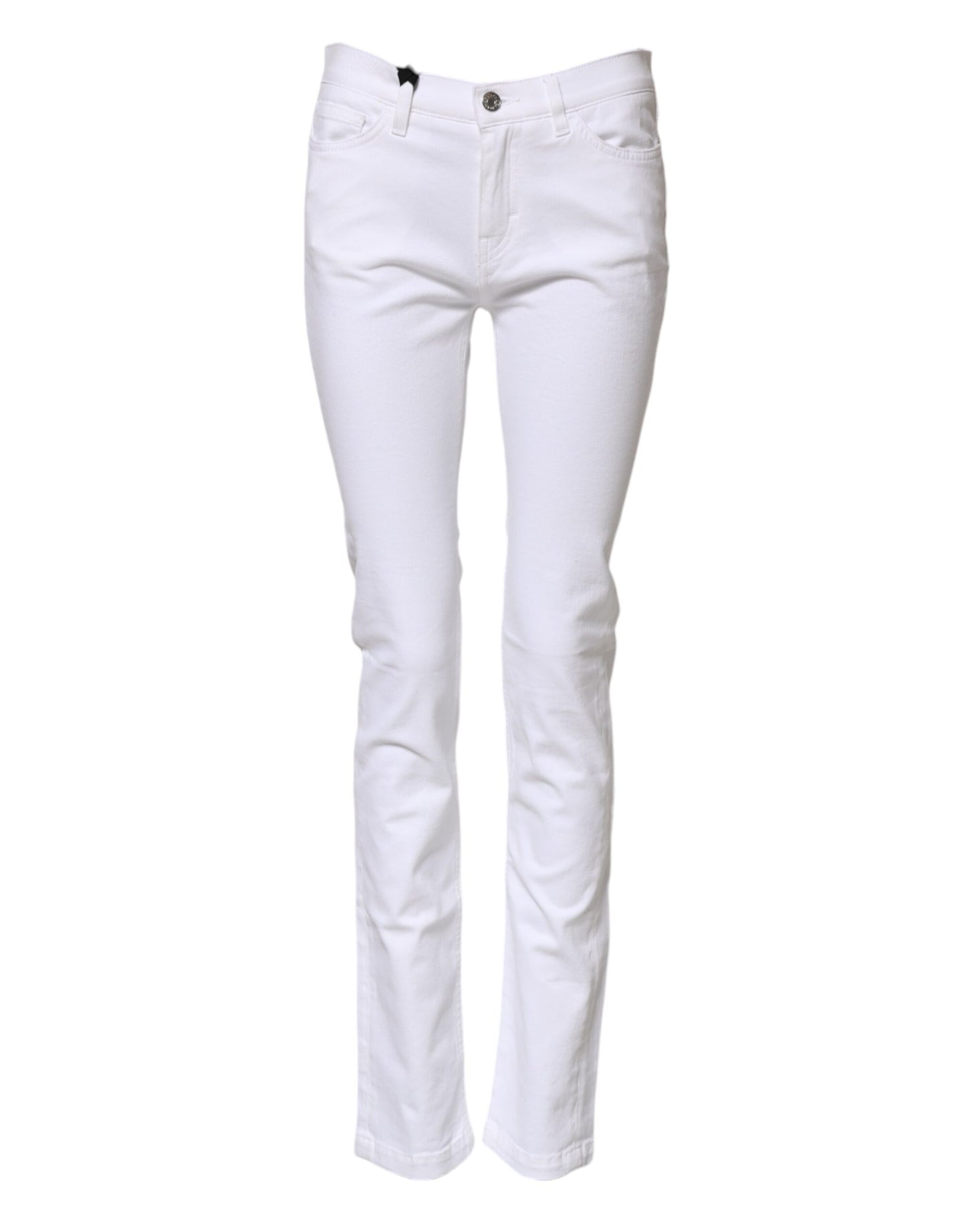 Dolce & Gabbana White GRACE Mid Waisted Skinny Denim Jeans