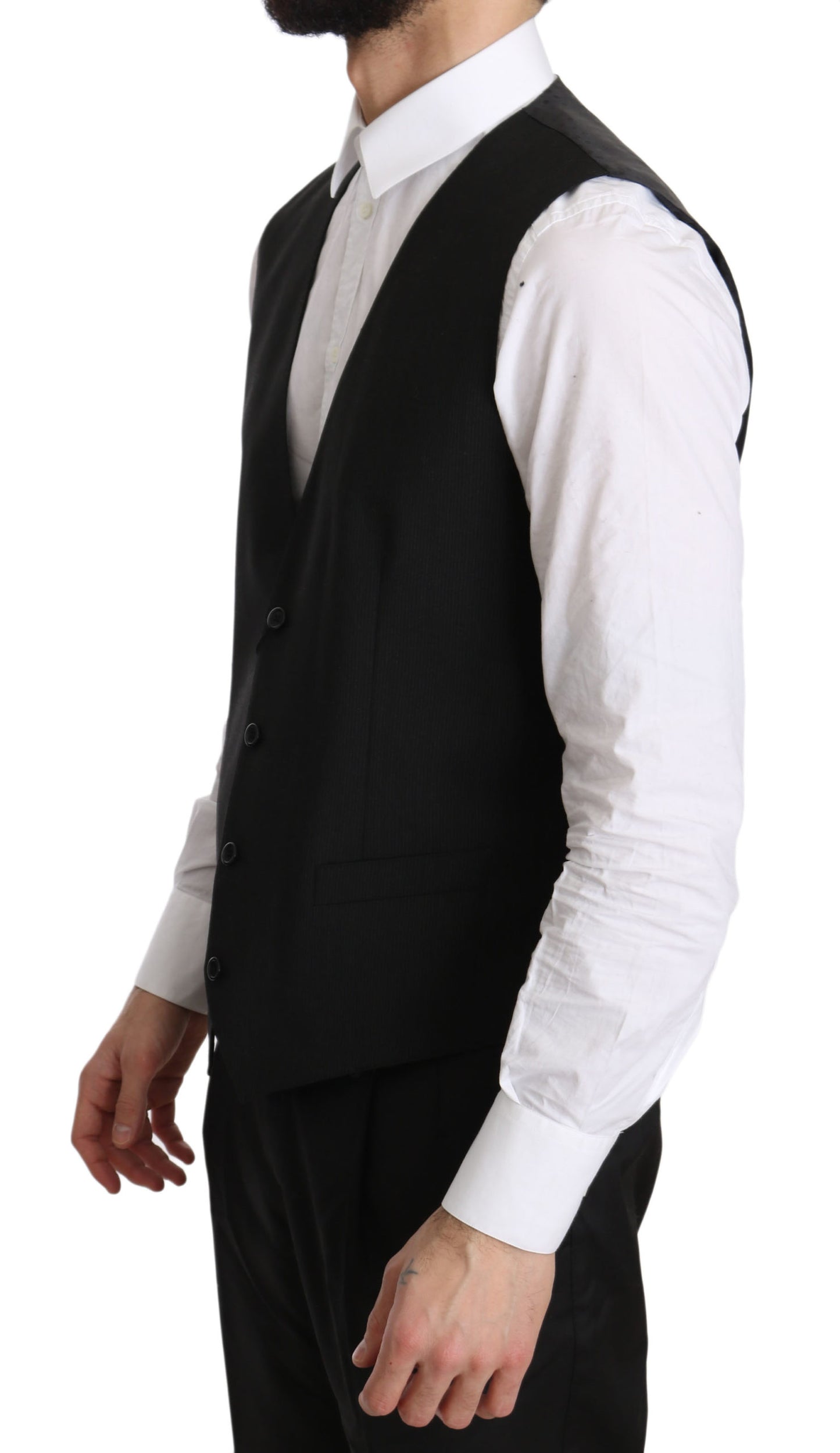 Dolce & Gabbana Elegant Gray Formal Vest - Regular Fit