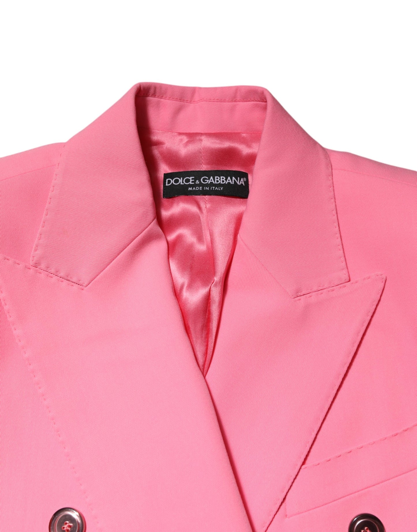 Dolce & Gabbana Pink Double Breasted Women Coat Jacket