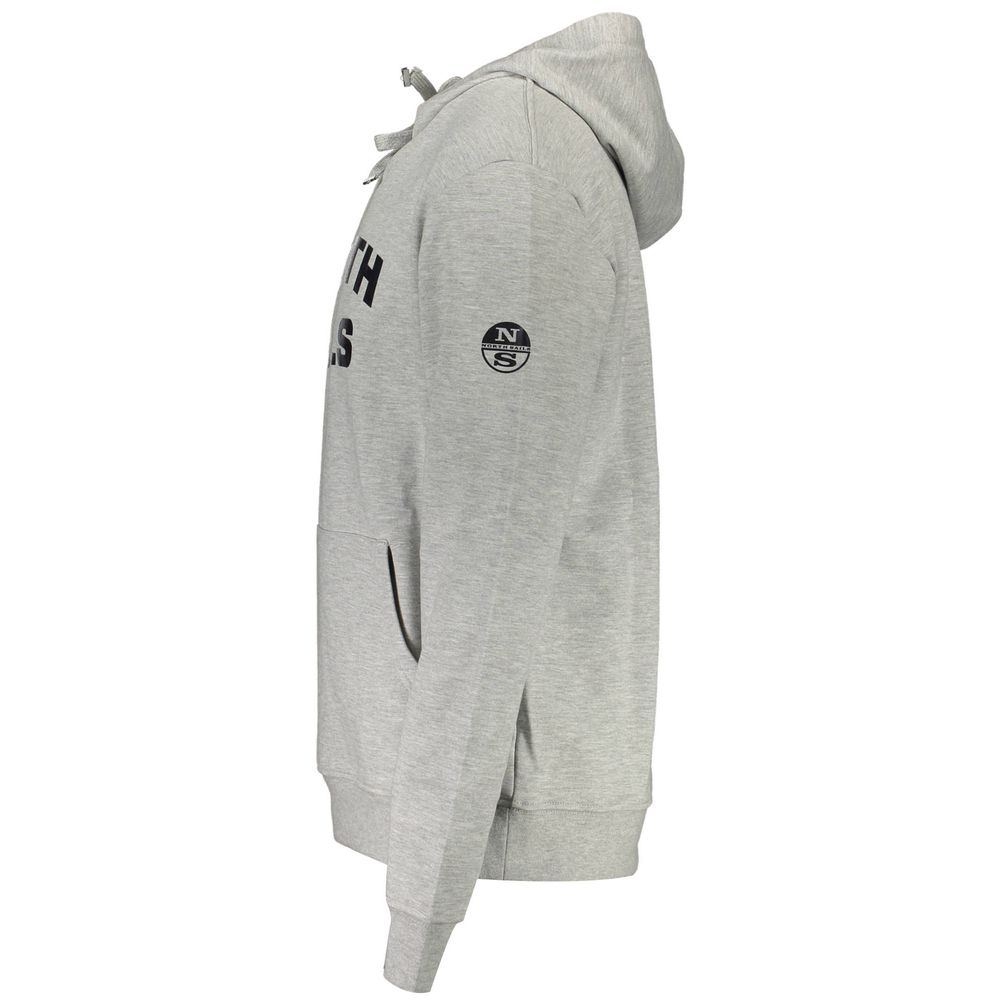 North Sails Gray Cotton Men Sweater