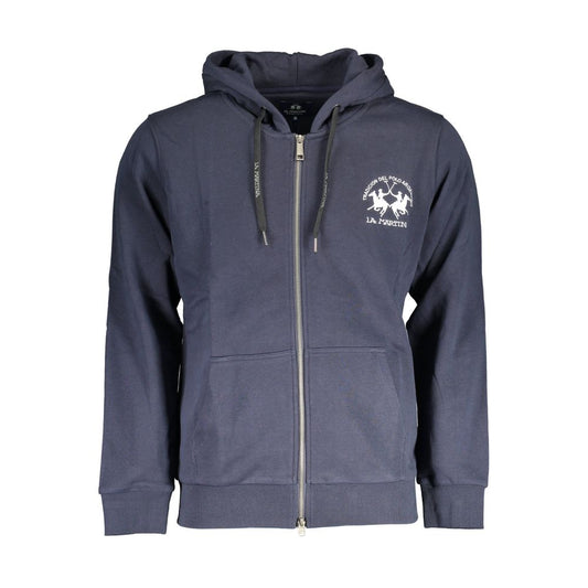 La Martina Blue Cotton Sweatshirt