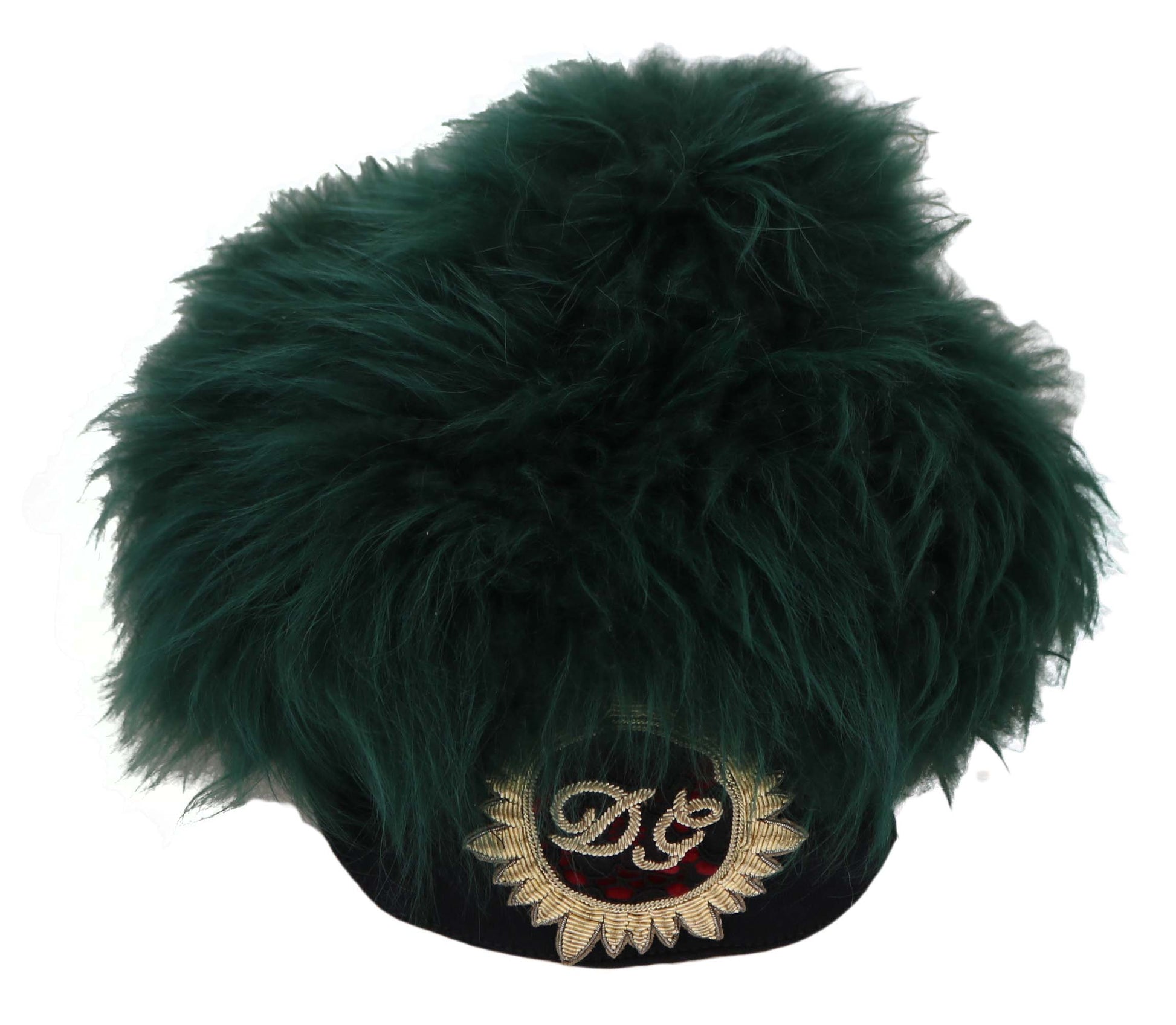 Dolce & Gabbana Elegant Emerald Cashmere Cloche Cap - KALAJ