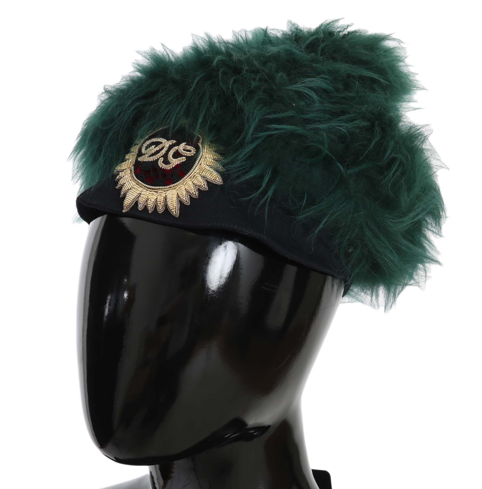 Dolce & Gabbana Elegant Emerald Cashmere Cloche Cap - KALAJ