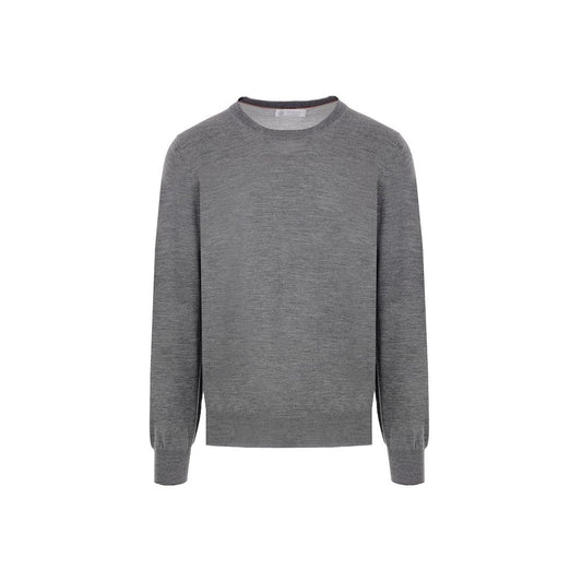 Brunello Cucinelli Gray Cashmere Men Sweater