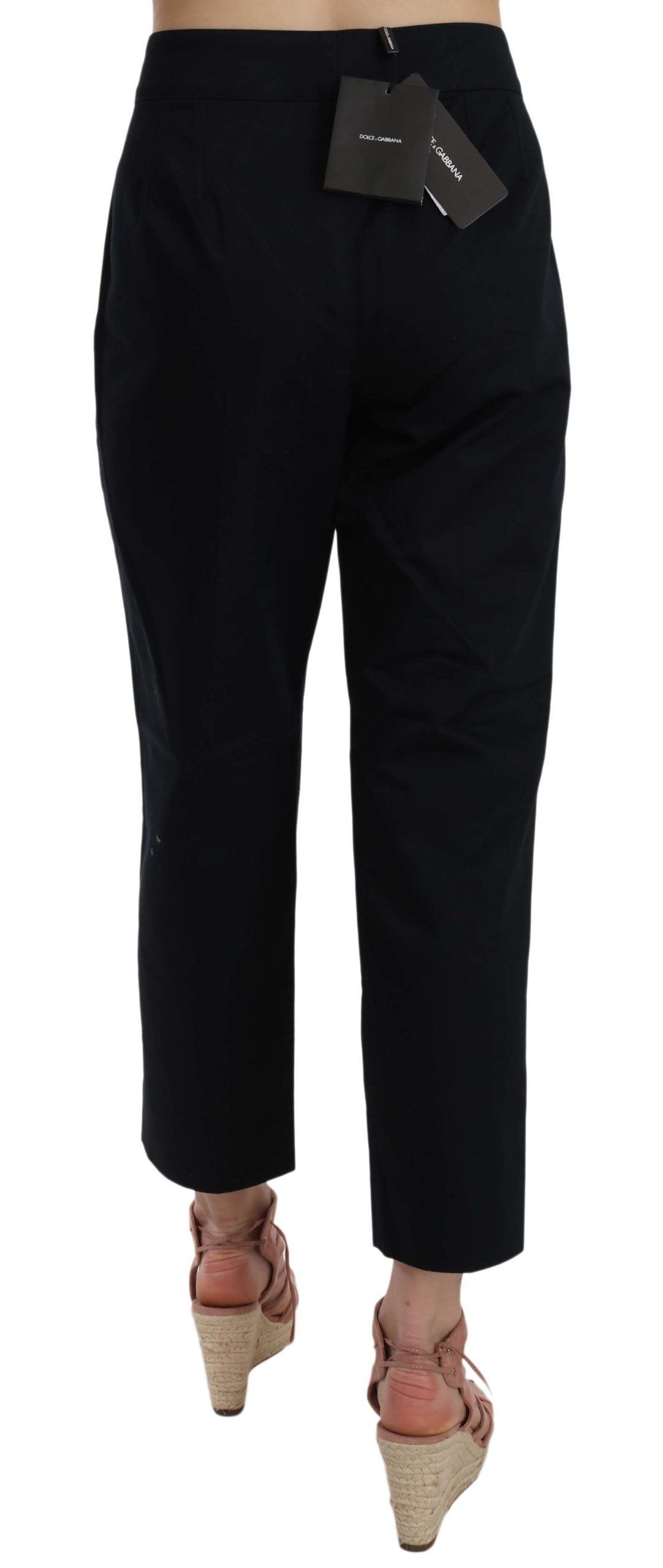 Dolce & Gabbana Chic Black Cotton Trousers