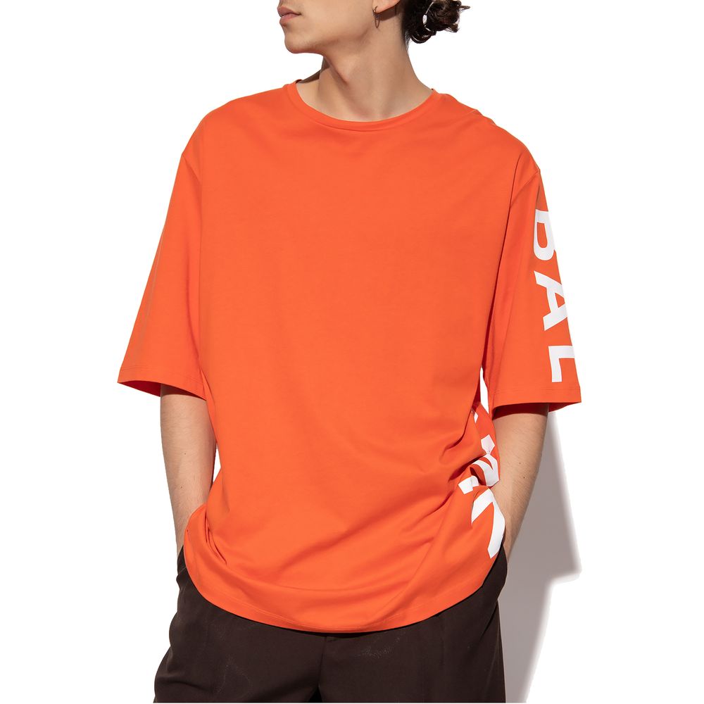 Balmain Orange Cotton Men's T-Shirt