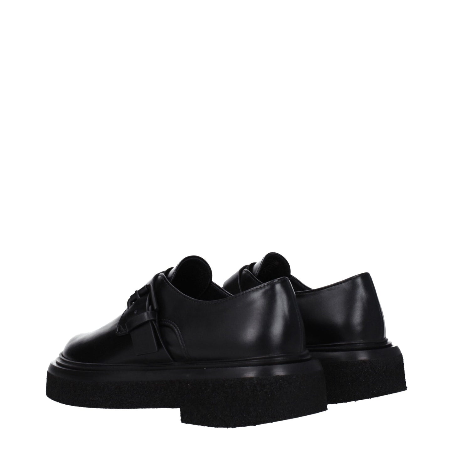 Max Mara Black Leather Oxfords And Derbies