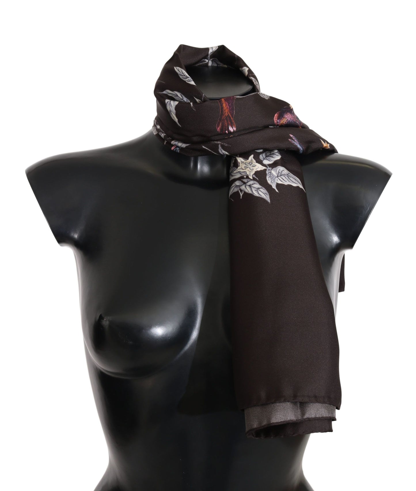 Dolce & Gabbana Elegant Silk Scarf Wrap in Luxe Brown - KALAJ