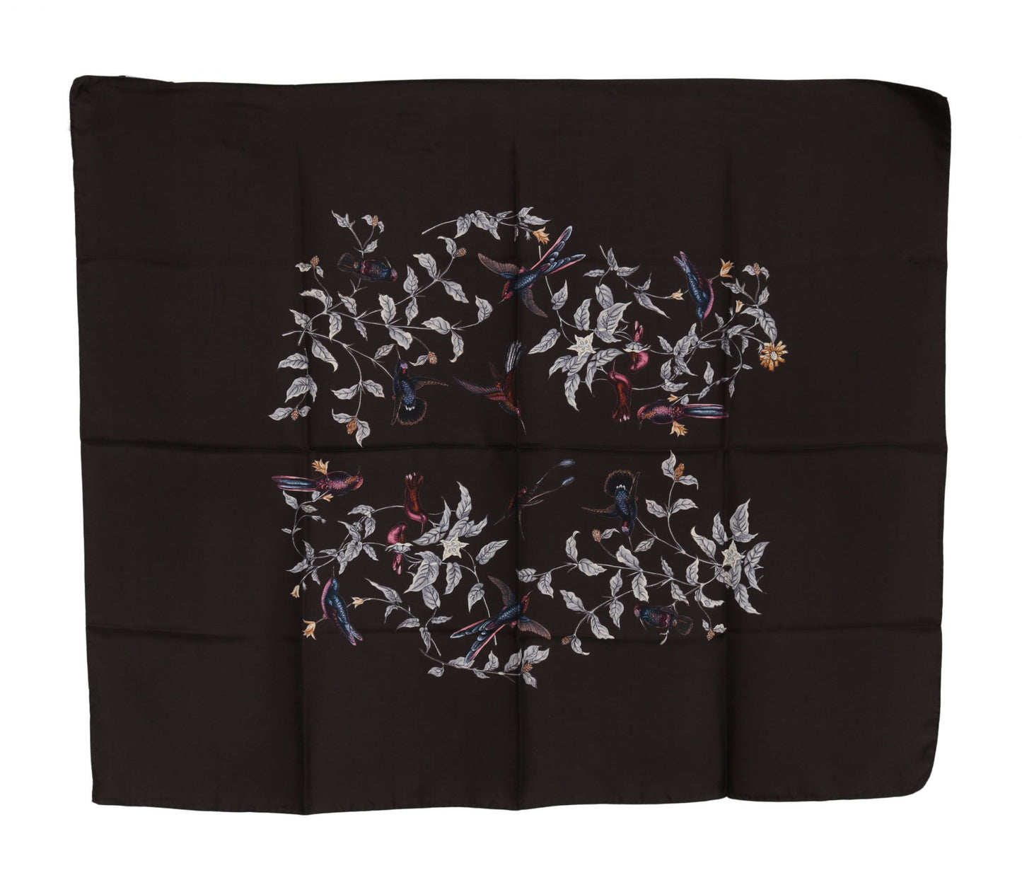 Dolce & Gabbana Elegant Silk Scarf Wrap in Luxe Brown - KALAJ