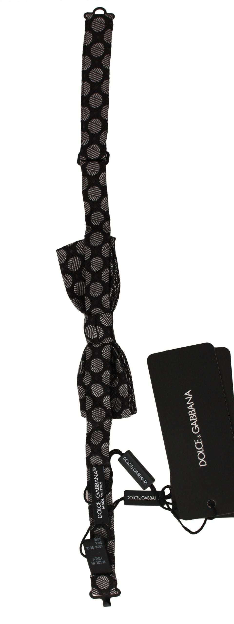 Dolce & Gabbana Elegant Polka Dot Silk Bow Tie - KALAJ