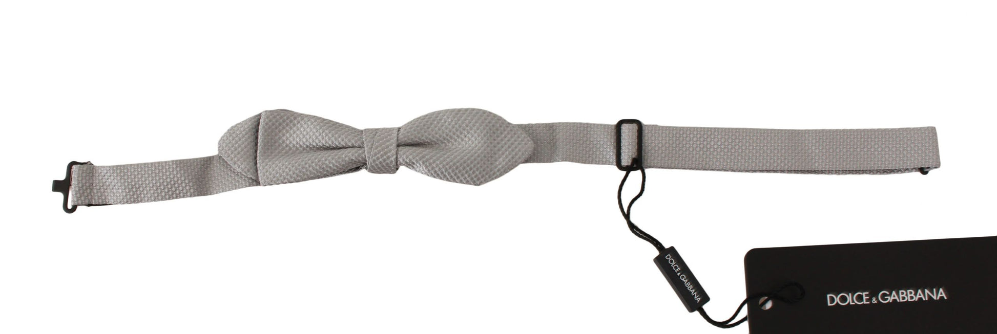 Dolce & Gabbana Elegant Silk Gray Bow Tie - KALAJ