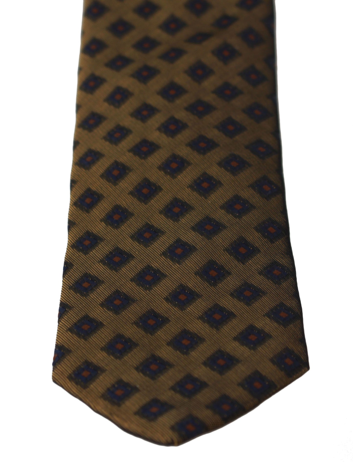 Dolce & Gabbana Elegant Brown Patterned Silk Blend Necktie - KALAJ