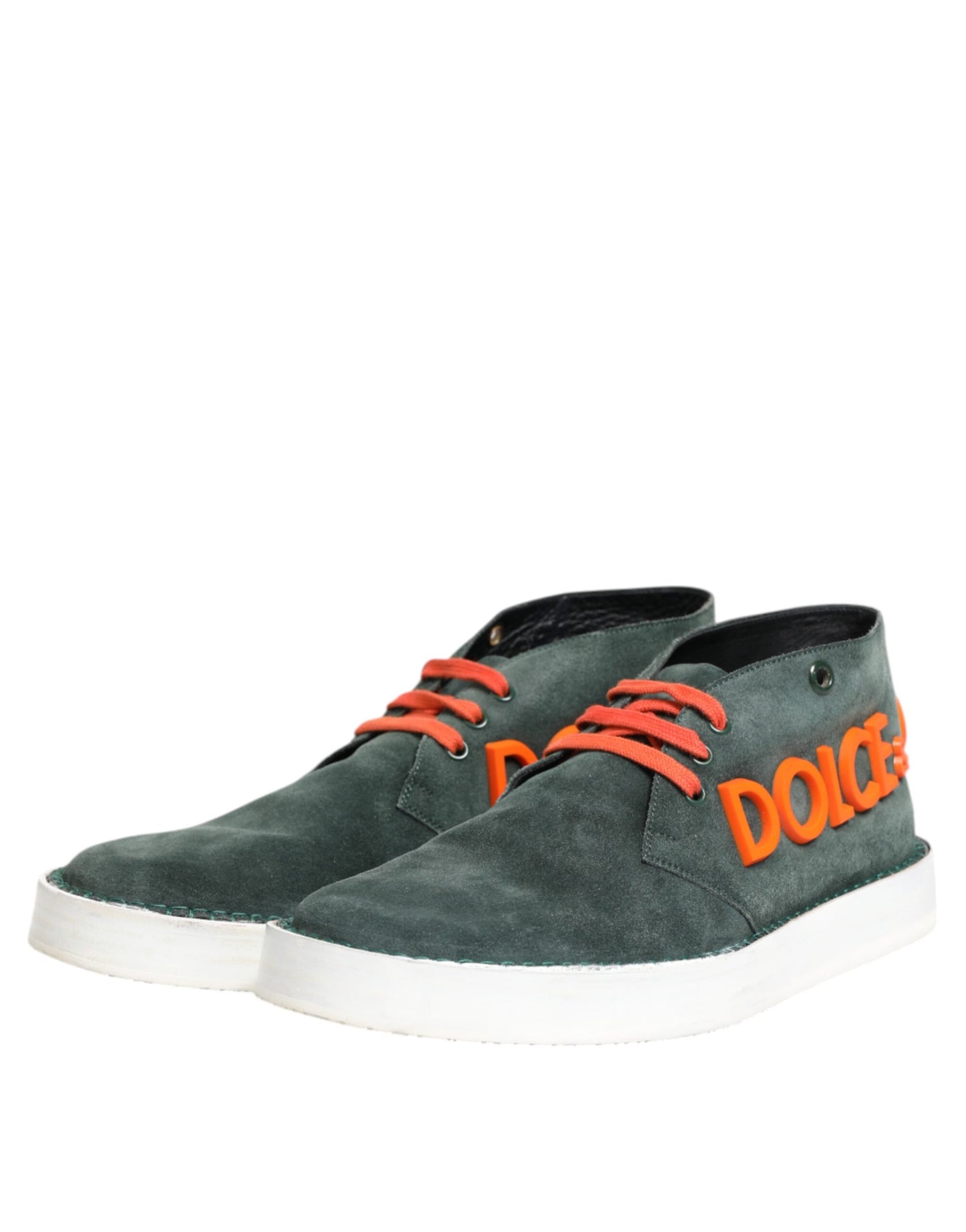 Dolce & Gabbana Green Derby Logo Casual Men Sneakers Shoes