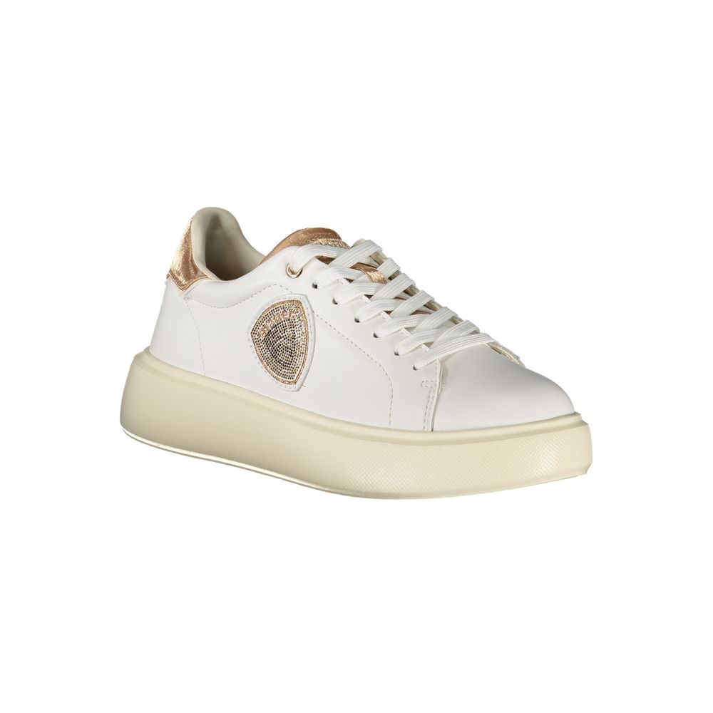 Blauer White Polyester Sneaker