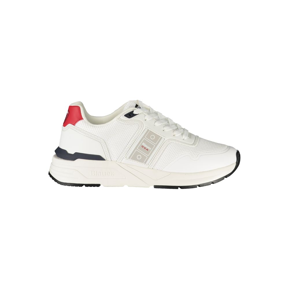 Blauer White Polyester Sneaker