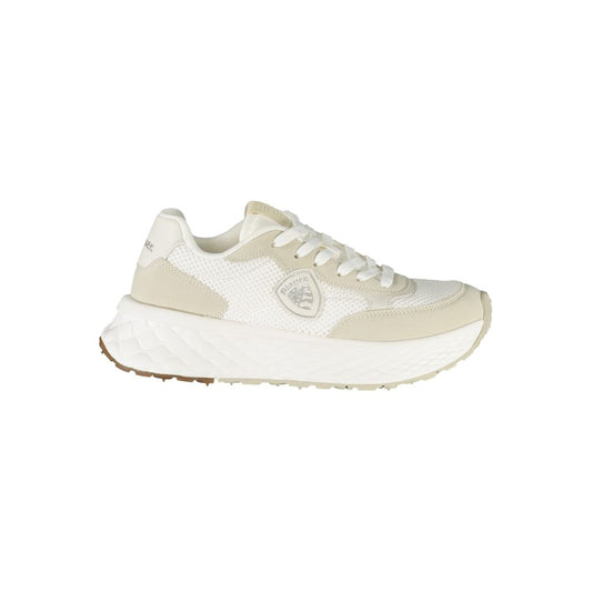 Blauer White Polyester Sneaker