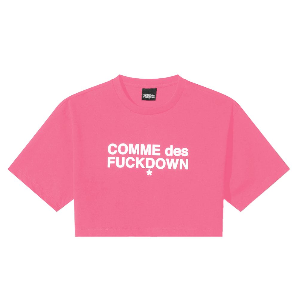 Comme Des Fuckdown Fuchsia Cotton Women T-Shirt