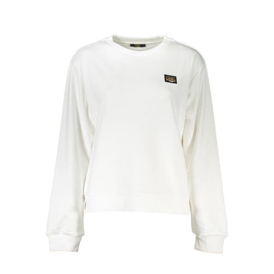 Cavalli Class White Cotton Sweatshirt