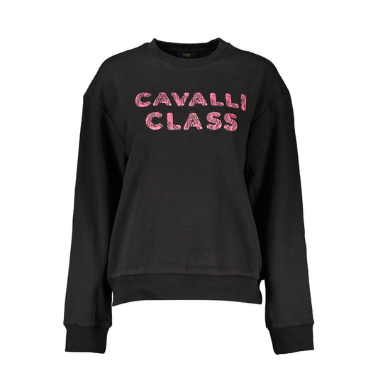 Cavalli Class Black Cotton Sweatshirt