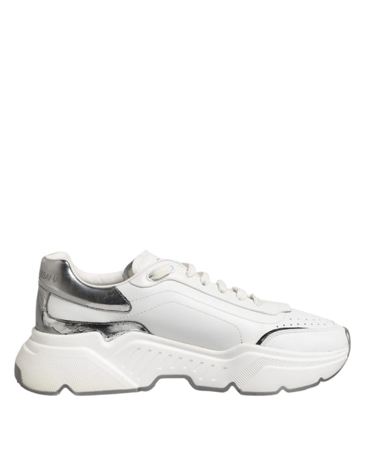 Dolce & Gabbana White Daymaster Leather Low Top Sneakers Shoes