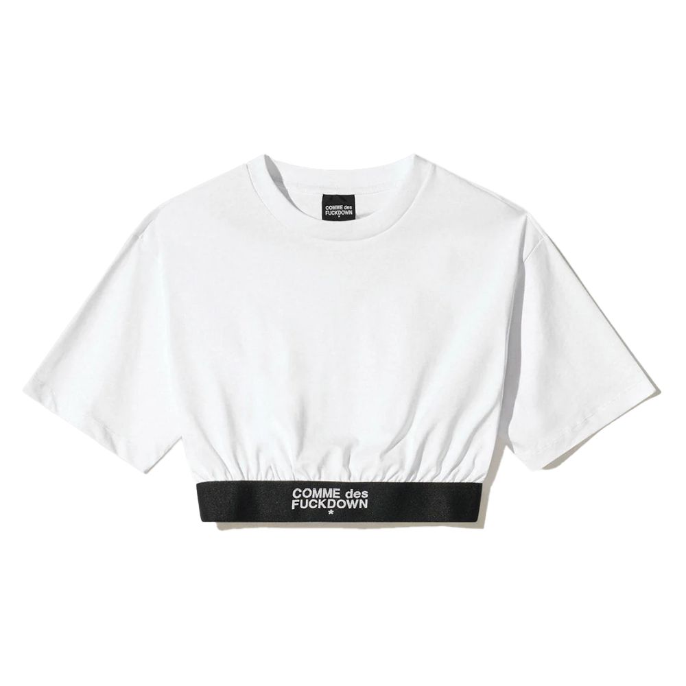 Comme Des Fuckdown White Cotton Women T-Shirt
