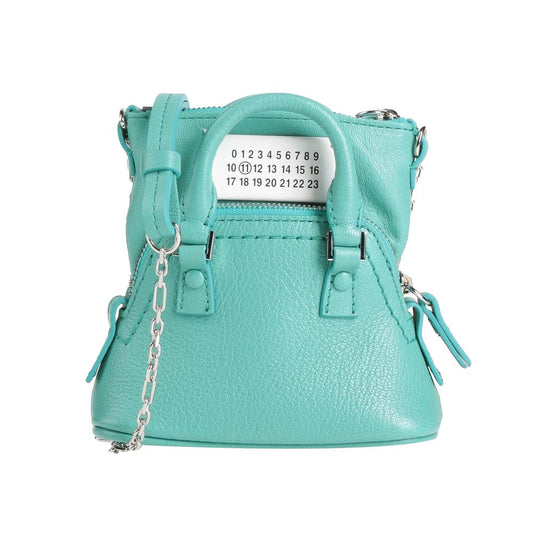 Maison Margiela Light Blue Goat Leather Women Shoulder Bag